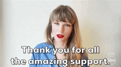 taylor swift saying thank you